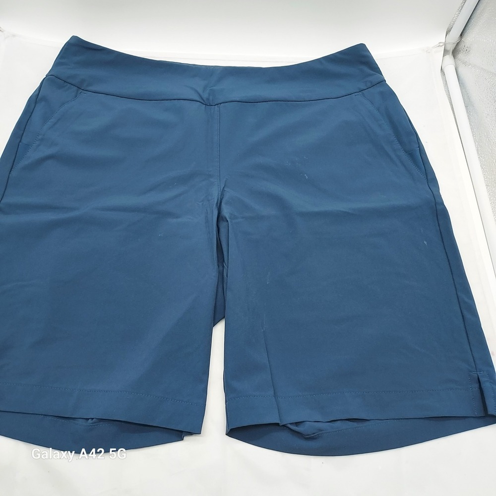Adidas Womens Pull On Golf Shorts Teal Blue GL6748 Size Large Activewear